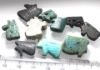 Picture of   Ancient Egypt. LOT OF 10 FAIENCE EYE OF HORUS  AMULETS. 600 - 300 B.C