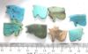 Picture of   Ancient Egypt. LOT OF 8 FAIENCE EYE OF HORUS  AMULETS. 600 - 300 B.C