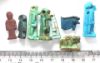 Picture of Ancient Egypt. LOT OF 8 FAIENCE AMULETS. 600 - 100 B.C