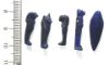 Picture of  Ancient Egypt. LOT OF 5 LAPIS LAZULI  AMULETS. 600 - 100 B.C