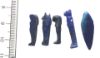 Picture of  Ancient Egypt. LOT OF 5 LAPIS LAZULI  AMULETS. 600 - 100 B.C