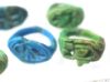Picture of   Ancient Egypt. LOT OF 7 AMARNA PERIOD (TIME OF TUTANKHAMUN)  FAIENCE RINGS. 1400 B.C