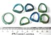 Picture of   Ancient Egypt. LOT OF 7 AMARNA PERIOD (TIME OF TUTANKHAMUN)  FAIENCE RINGS. 1400 B.C