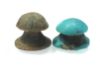 Picture of  Ancient Egypt. LOT OF TWO FIAENCE SENET GAMING PIECES. 600 - 300  B.C