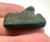 Picture of ANCIENT EGYPT.  BEAUTIFUL COLOR. GRECO - ROMAN - FAIENCE CAT AMULET. CROSSED FEET . 300 B.C - 100 A.D