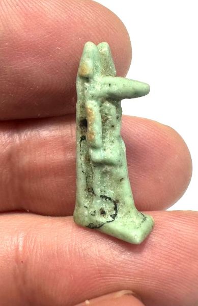 Picture of  ANCIENT EGYPT.  A FINE FAIENCE  AMULET OF ANUBIS.  600 - 300 B.C    