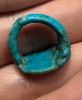 Picture of ANCIENT EGYPT.  FAIENCE RING. AMARNA. TIME OF KING TUTANKHAMUN. 1340 B.C .