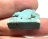Picture of ANCIENT EGYPT.  BEAUTIFUL COLOR. GRECO - ROMAN - FAIENCE  AMULET OF A HARE . 300 B.C - 100 A.D