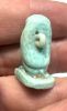 Picture of ANCIENT EGYPT.  BEAUTIFUL COLOR. GRECO - ROMAN - FAIENCE  AMULET OF A BABOON . 300 B.C - 100 A.D