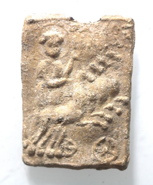 Picture of Roman. c. AD 337-340 or later. Lead plaque (30 x 22 mm). Constantine