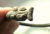 Picture of LEVANT . IRON AGE 7TH - 6TH CENTURY B.C SOLID SILVER BRACELET. WITH GILDED ANIMAL HEADS