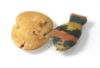 Picture of ANCIENT EGYPT. BYZANTINE. LOT OF TWO FISH AMULETS. ONE BONE AND ONE GLASS. 800 - 1000 A.D