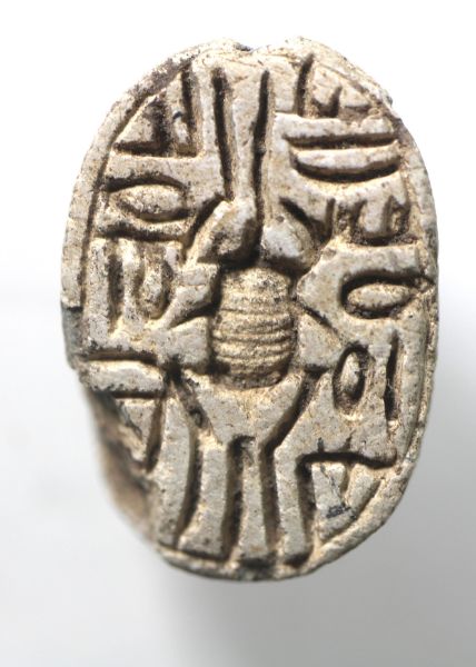 Picture of ANCIENT EGYPT.  STONE SCARAB . NEW KINGDOM .  1400 - 1200 B.C