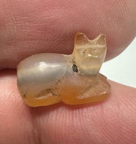 Picture of Ancient Egypt.   Stone Cat  . Ptolemaic Period. 3rd century B.C