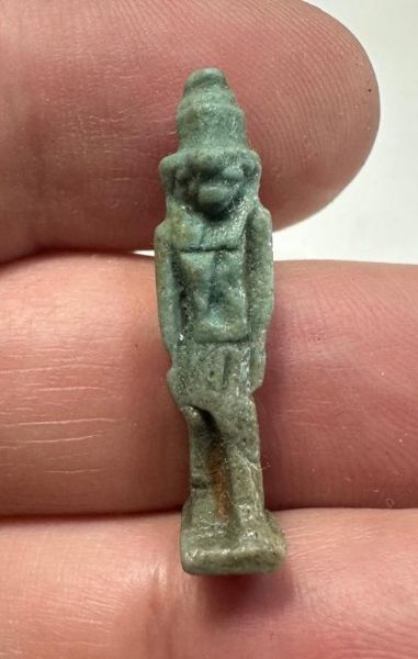 Picture of ANCIENT EGYPT-  FAIENCE  HORUS AMULET. 600 - 300 B.C