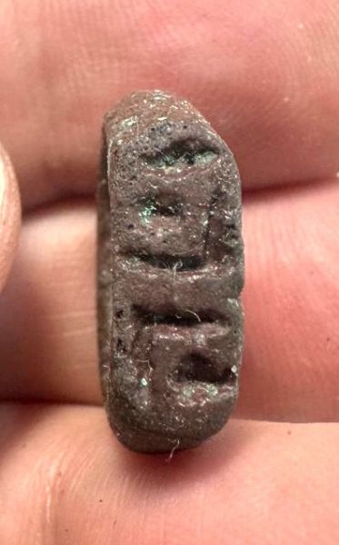 Picture of ANCIENT EGYPT-  FAIENCE RING. INSCRIBED . 600 - 300 B.C. BEAUTIFUL WITH NO REPAIRS OR RESTORTAION