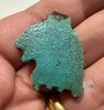 Picture of ANCIENT EGYPT. GRECO - ROMAN . BEAUTIFUL  AMULET OF A LION .   300 B.C - 100 A.D.  SUSPENSION HOLE DAMAGED