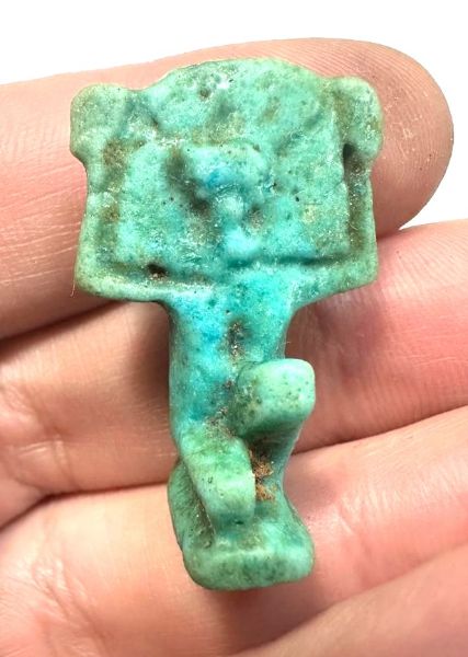 Picture of ANCIENT EGYPT-  FAIENCE  SHU  AMULET. 600 - 300 B.C