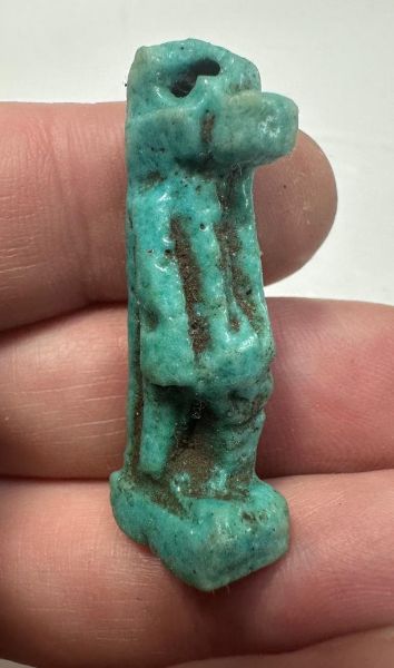 Picture of ANCIENT EGYPT-  FAIENCE  TAWERET AMULET. 600 - 300 B.C