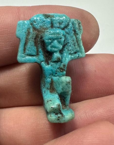 Picture of ANCIENT EGYPT-  FAIENCE  SHU  AMULET. 600 - 300 B.C