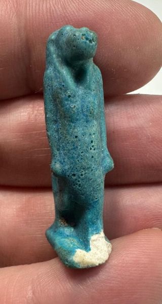 Picture of ANCIENT EGYPT-  FAIENCE  TAWERET AMULET. 600 - 300 B.C