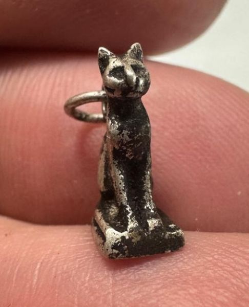 Picture of   Ancient Egypt.   Silver  Cat  . Ptolemaic Period. 3rd century B.C