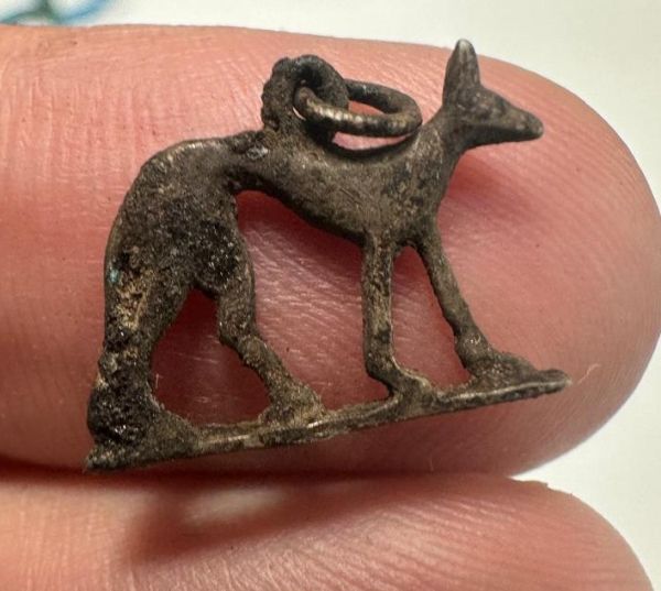 Picture of   Ancient Egypt.   Silver jackal (anubis)  . Ptolemaic Period. 3rd century B.C
