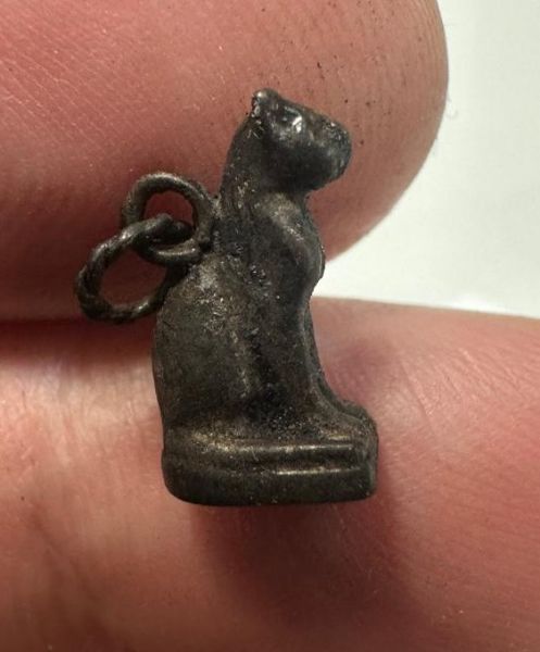 Picture of Ancient Egypt.   Silver  Cat  . Ptolemaic Period. 3rd century B.C