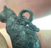 Picture of Ancient Egypt.   Silver  Cat  . Ptolemaic Period. 3rd century B.C