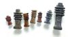 Picture of  Ancient Egypt.   LOT OF 7 STONE DJED PILLAR AMULETS  . Ptolemaic Period. 3rd century B.C