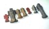 Picture of  Ancient Egypt.   LOT OF 7 STONE DJED PILLAR AMULETS  . Ptolemaic Period. 3rd century B.C
