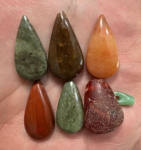 Picture of   Ancient Egypt. GRECO - ROMAN PERIOD. 300 B.C - 100  A.D.  LOT OF STONE PENDANTS / BEADS 