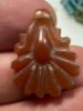 Picture of   Ancient Egypt.  GRECO - ROMAN PERIOD. 300 B.C - 100  A.D.  CARNELIAN STONE LOTUS FLOWER AMULET