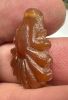 Picture of   Ancient Egypt.  GRECO - ROMAN PERIOD. 300 B.C - 100  A.D.  CARNELIAN STONE LOTUS FLOWER AMULET