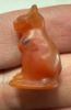 Picture of   Ancient Egypt.  LATE PERIOD. 600 - 100 B.C.  CARNELIAN STONE CAT