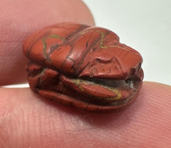 Picture of Ancient Egypt.  LATE PERIOD. 600 - 100 B.C.  RED JASPER SCARAB