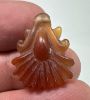 Picture of   Ancient Egypt.  GRECO - ROMAN PERIOD. 300 B.C - 100  A.D.  CARNELIAN STONE LOTUS FLOWER AMULET