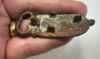 Picture of   ANCIENT ROME. 300 - 400   A.D.  GLADIATOR BRONZE BELT BUCKLE. GLADIATOR FIGHTING A LION.  