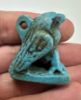 Picture of ANCIENT EGYPT. GRECO - ROMAN . BEAUTIFUL FAIENCE  AMULET OF A FALCON (HORUS) .   300 B.C - 100 A.D.  
