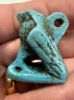 Picture of ANCIENT EGYPT. GRECO - ROMAN . BEAUTIFUL FAIENCE  AMULET OF A FALCON (HORUS) .   300 B.C - 100 A.D.  