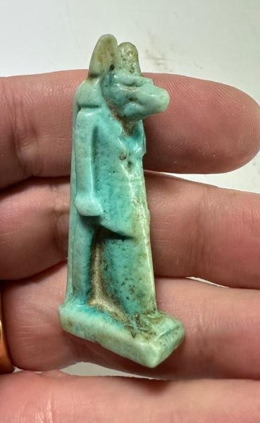 Picture of   Ancient Egypt. Large Faience Amulet of Anubis . 600 - 300 B.C 