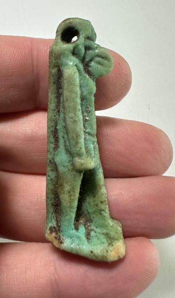Picture of Ancient Egypt. Large Faience Amulet of THOTH . 600 - 300 B.C 