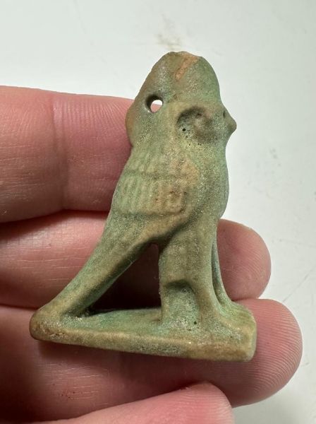Picture of   Ancient Egypt. Large Faience Amulet of Horus . 600 - 300 B.C 