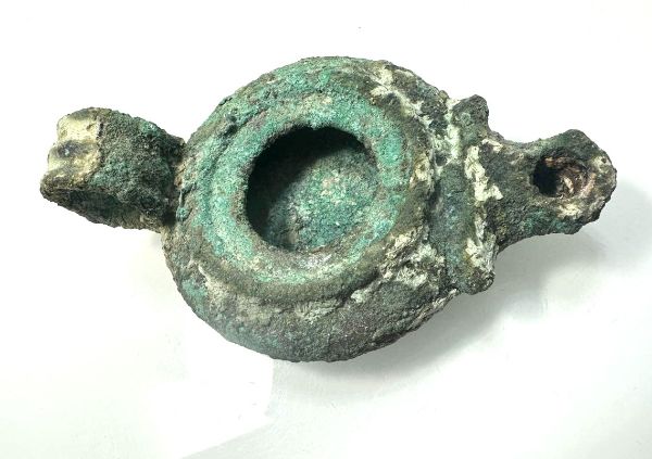 Picture of   Ancient ROMAN BRONZE OIL LAMP. 100 - 200 A.D