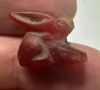 Picture of ANCIENT EGYPT -  BEAUTIFUL  CARNELIAN AMULET OF A HARE . LATE PERIOD. 300 - 100 B.C