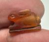 Picture of ANCIENT EGYPT -  BEAUTIFUL  CARNELIAN AMULET OF A HARE . LATE PERIOD. 300 - 100 B.C