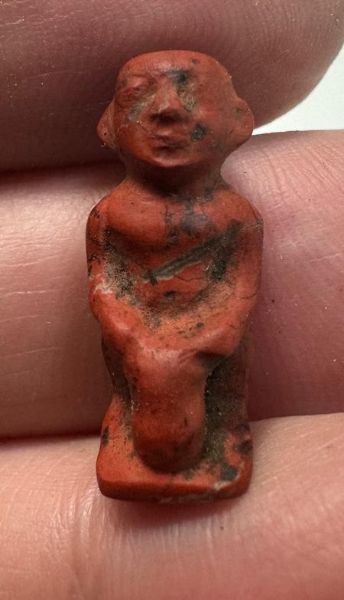 Picture of ANCIENT EGYPT -  BEAUTIFUL  RED JASPER  AMULET OF POTAIKOS. LATE PERIOD. 300 - 100 B.C