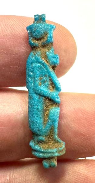 Picture of ANCIENT EGYPT -  BEAUTIFUL  FAIENCE TAWERET?  AMULET . GRECO - ROMAN. 300 - 100 B.C