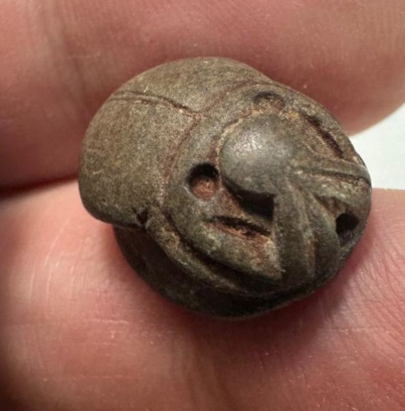 Picture of ANCIENT EGYPT -  BEAUTIFUL STONE  SCARAB . LATE PERIOD. 300 - 100 B.C