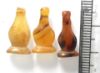 Picture of   Ancient Egypt. LOT OF 3 CARNELIAN STONE POPPY SEED AMULETS. 600 - 300 B.C